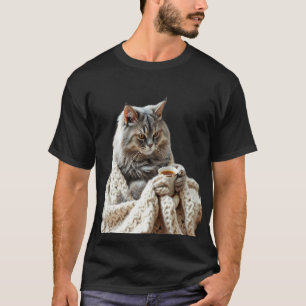 Geniet van de Cat Winter Tea T-shirt