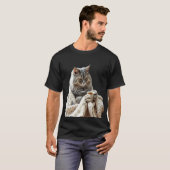 Geniet van de Cat Winter Tea T-shirt (Voorkant volledig)