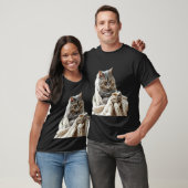 Geniet van de Cat Winter Tea T-shirt (Unisex)
