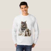 Geniet van de Cat Winter Tea T-shirt (Voorkant volledig)