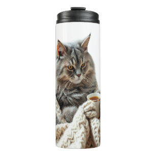 Geniet van de Cat Winter Tea Thermosbeker