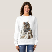 Geniet van de Cat Winter Tea Trui (Voorkant volledig)