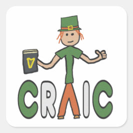 Geniet van de Craic Vierkante Sticker