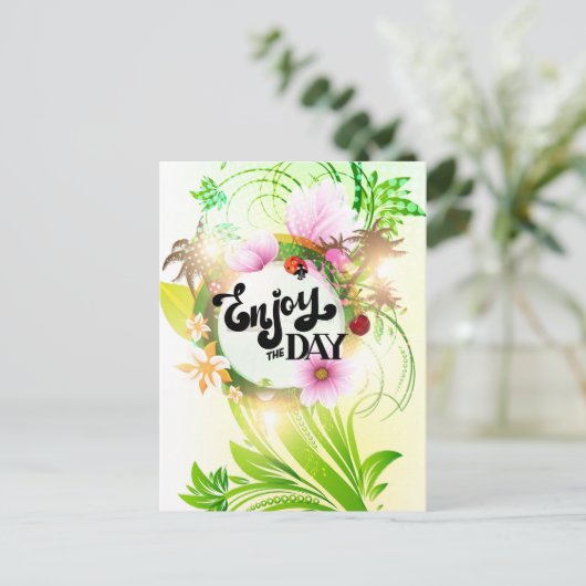 Geniet van de Dag Briefkaart (Staand voorkant)