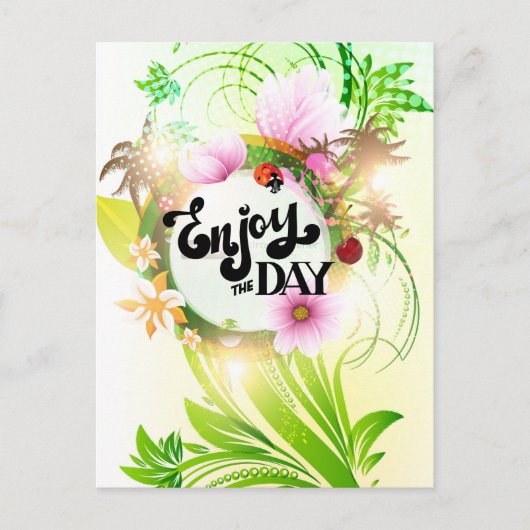 Geniet van de Dag Briefkaart (Voorkant)