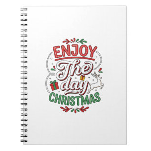 Geniet Van De Dag Kerst Rendier Cadeau Notitieboek