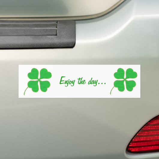 Geniet van de dag, Shamrock bumper stickers (Op auto)