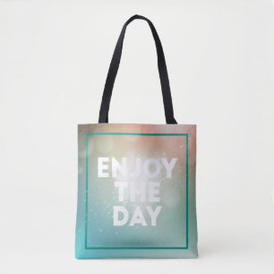 Geniet van de dag tote bag