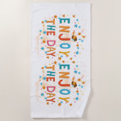 Geniet van de Dagstrand Handdoek (Voorkant)