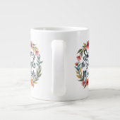 Geniet van de eenvoudige momenten Boho Floral Quot Grote Koffiekop (Achterkant)