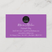 Geniet van de elegantie met koken, persoonlijke ch visitekaartje (Achterkant)