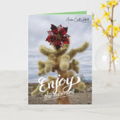 Geniet van de feestdagen kaart (Gele Bloem)