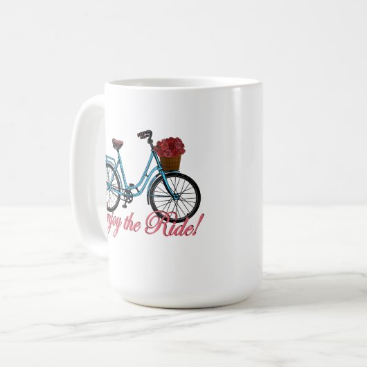 Geniet van de fiets van de ride Cute Koffiemok (Voorkant links)