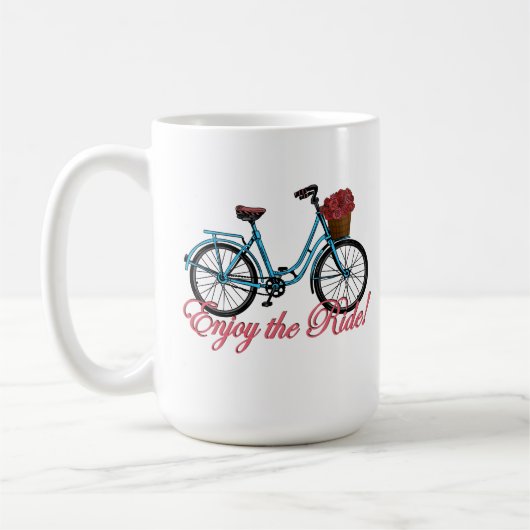 Geniet van de fiets van de ride Cute Koffiemok (Links)