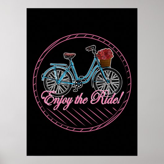 Geniet van de fiets van de ride Cute Poster (Voorkant)