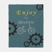 Geniet van de  fietsrondjes voor het avontuur fleece deken (Voorkant)