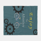 Geniet van de  fietsrondjes voor het avontuur fleece deken (Voorkant (Horizontaal))