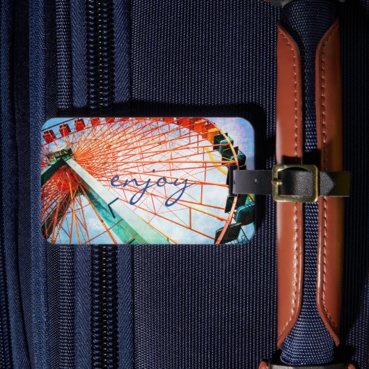 Geniet van de foto van het kleurrijke karnval Ferr Bagagelabel (Voorkant Insitu 4)