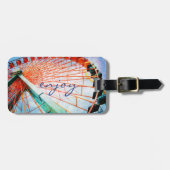 Geniet van de foto van het kleurrijke karnval Ferr Bagagelabel (Voorkant horizontaal)