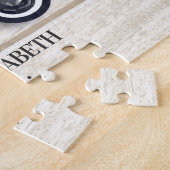 Geniet van de gepersonaliseerde Ride Pink Floral Legpuzzel (Zijkant)