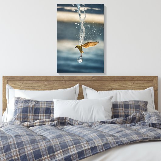 Geniet van de herinneringen | Huwelijksfoto & canv Canvas Afdruk (Insitu (Slaapkamer))