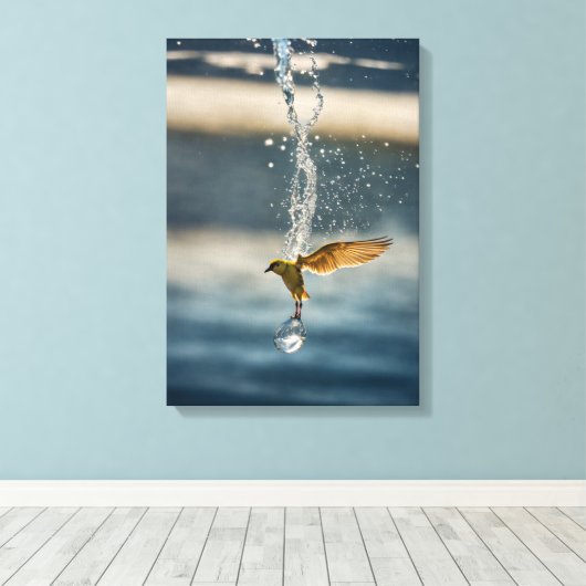 Geniet van de herinneringen | Huwelijksfoto & canv Canvas Afdruk (Insitu (Houten vloer))