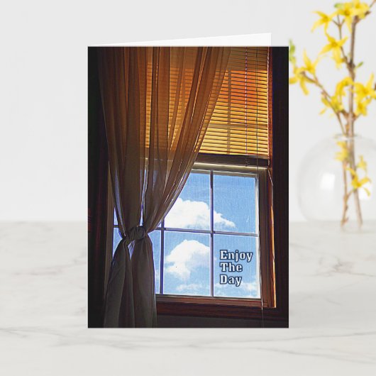 Geniet van de Kaart van de Vriendschap van de Dag (Gele Bloem)