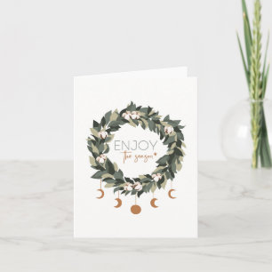 Geniet van de kerstfeestdag-Kaart voor het seizoen Kaart