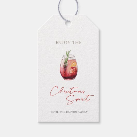 Geniet van de kerstritten Hartelijk dank Cadeaulabel (Voorkant)