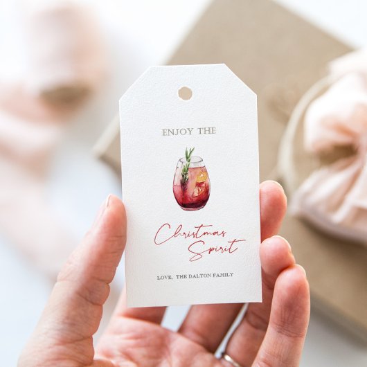 Geniet van de kerstritten Hartelijk dank Cadeaulabel