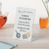 Geniet van de Keukenregels tegenhangers vakantiehu Reclamebord Met Voetstuk (Insitu)