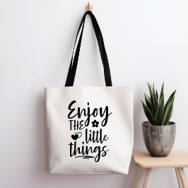 Geniet van de kleine Canvas tas