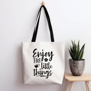 Geniet van de kleine Canvas tas