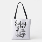 Geniet van de kleine Canvas tas (Achterkant)