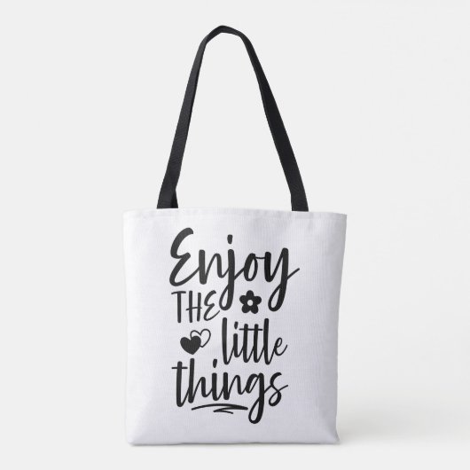 Geniet van de kleine Canvas tas (Achterkant)