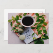 Geniet van de kleine Dekking Koekjes Vrede Briefkaart (Voorkant / Achterkant)