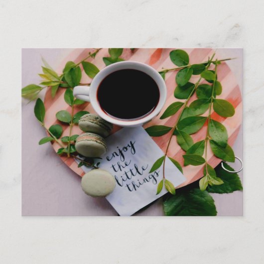 Geniet van de kleine Dekking Koekjes Vrede Briefkaart (Voorkant)