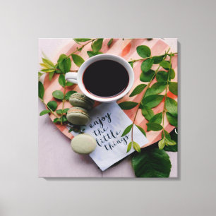 Geniet van de kleine Dekking Koekjes Vrede Canvas Afdruk