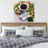 Geniet van de kleine Dekking Koekjes Vrede Canvas Afdruk (Insitu (Slaapkamer))