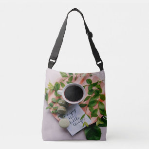 Geniet van de kleine Dekking Koekjes Vrede Crossbody Tas