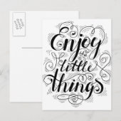 Geniet van de kleine dingen 1 briefkaart (Voorkant / Achterkant)