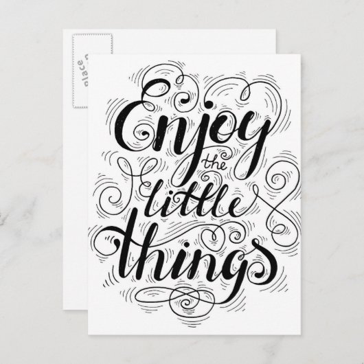 Geniet van de kleine dingen 1 briefkaart (Voorkant / Achterkant)