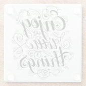 Geniet van de kleine dingen 1 glazen onderzetter (Achterkant)