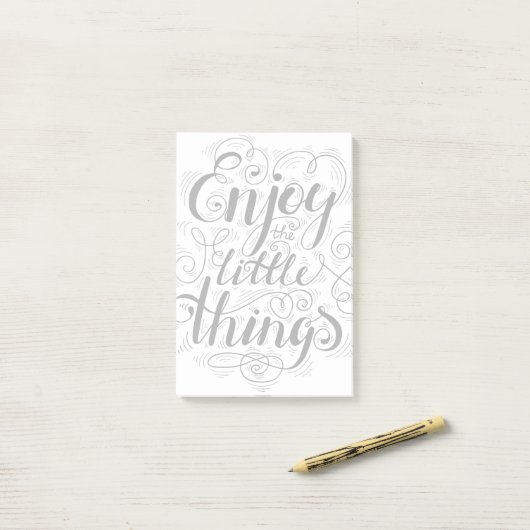 Geniet van de kleine dingen 1 post-it® notes (Op bureau)