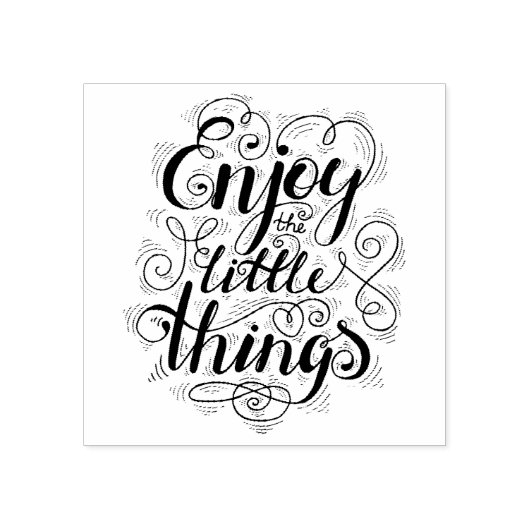 Geniet van de kleine dingen 1 rubberstempel (Afrduk)