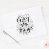 Geniet van de kleine dingen 1 vierkante sticker (Envelop)