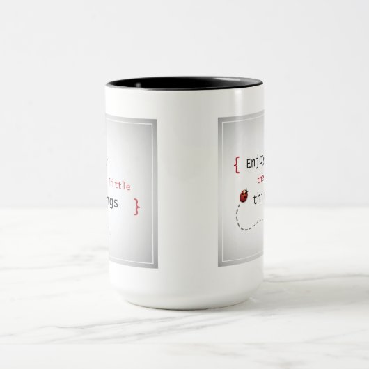 Geniet van de kleine dingen 2 mok (Midden)