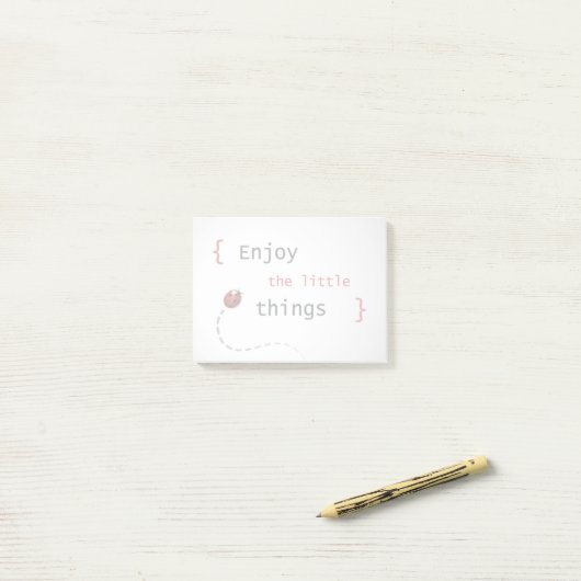 Geniet van de kleine dingen 2 post-it® notes (Op bureau)