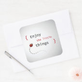 Geniet van de kleine dingen 2 vierkante sticker (Envelop)