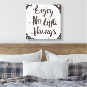 Geniet van de kleine dingen 3 canvas afdruk (Insitu (Slaapkamer))
